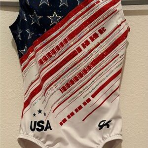 GK Red, White, and Blue USA Leotard